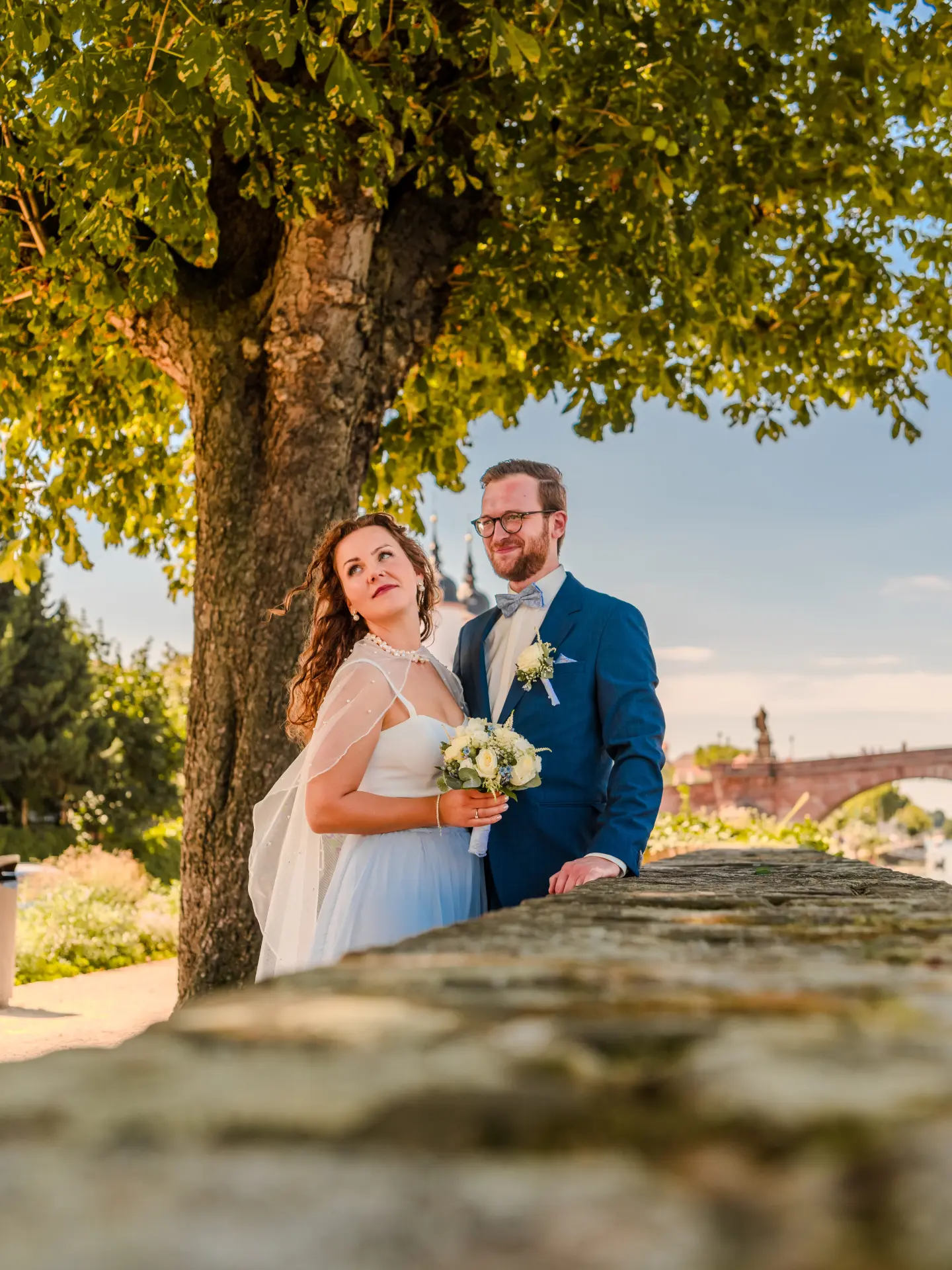 Romantische Hochzeitsbilder Heidelberg Altstadt