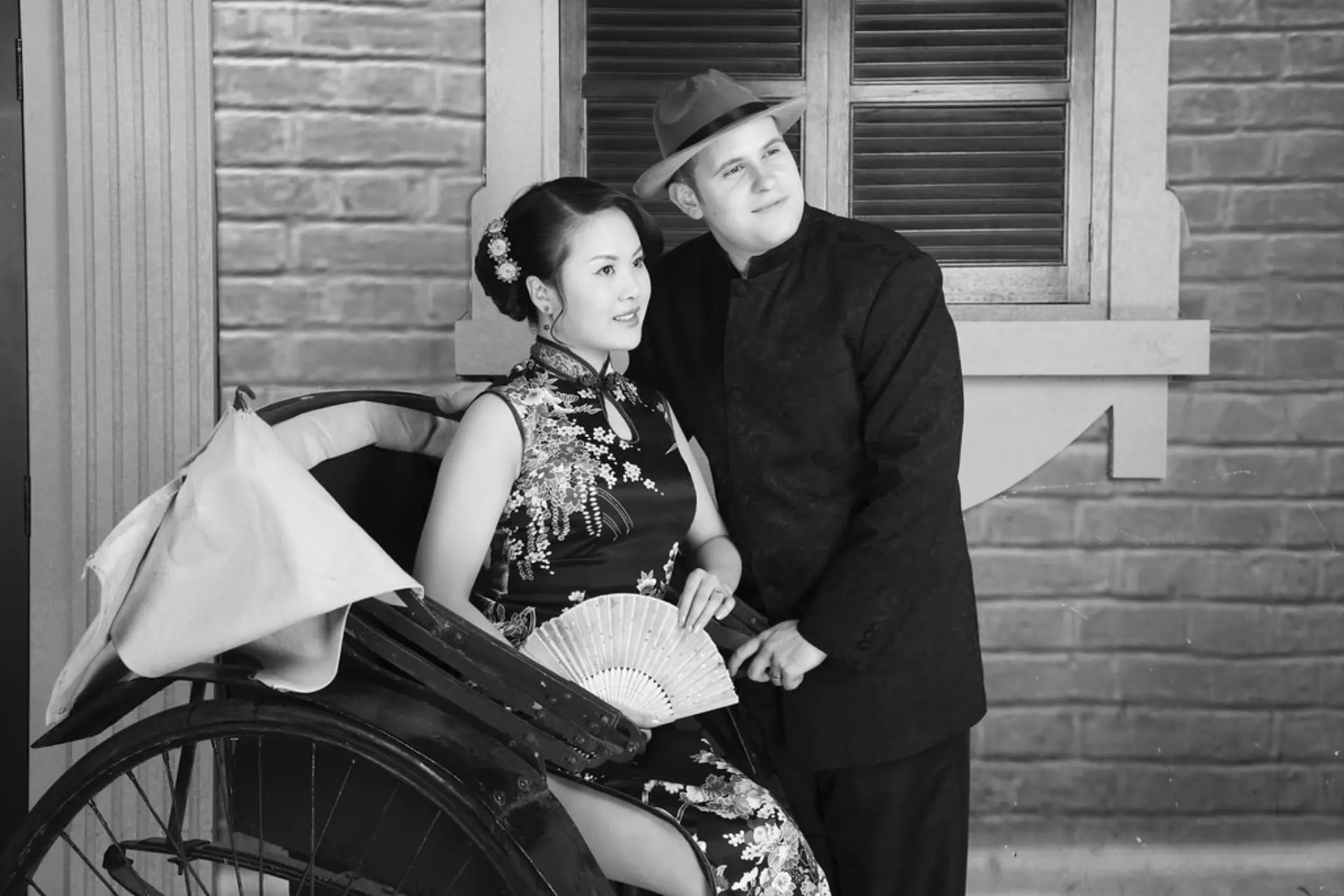 Vintage-inspiriertes Hochzeitsfoto