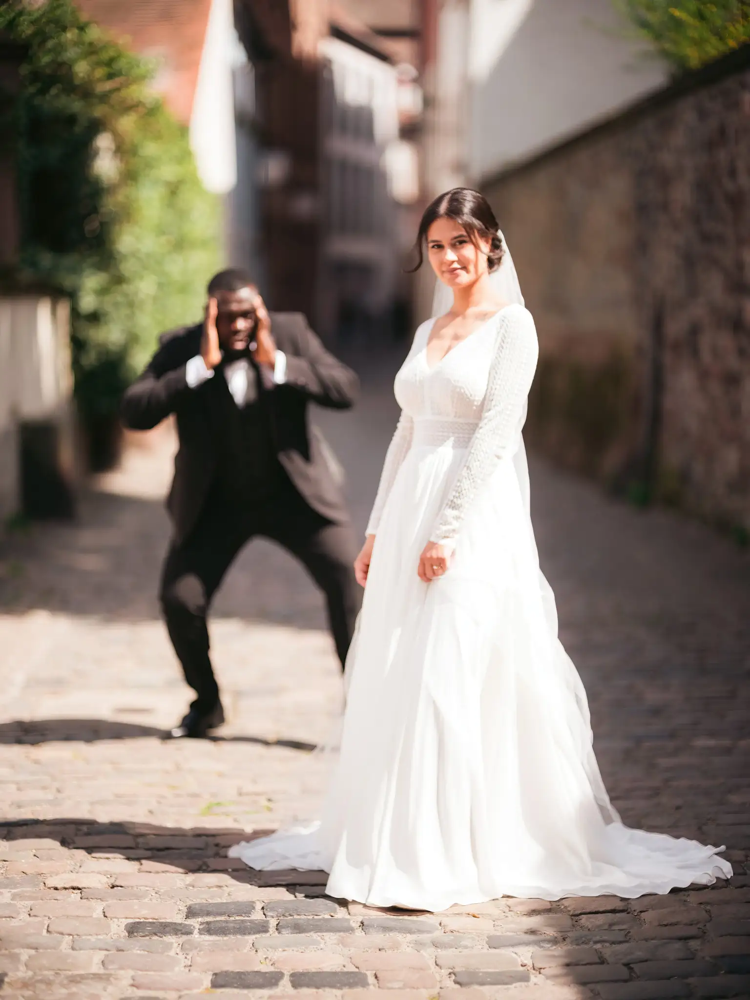 Brautpaar in der Heidelberger Altstadt